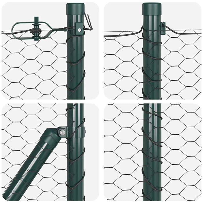Îngrădire cu stâlpi Gri 0.8 x 50 m otel acoperit cu PVC - WALTI WALTI