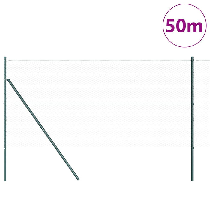 Îngrădire cu stâlpi Gri 1.2 x 50 m otel acoperit cu PVC - WALTI WALTI