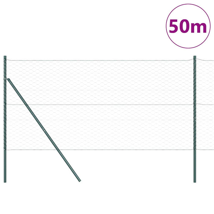 Îngrădire cu stâlpi Gri 1.2 x 50 m otel acoperit cu PVC - WALTI WALTI