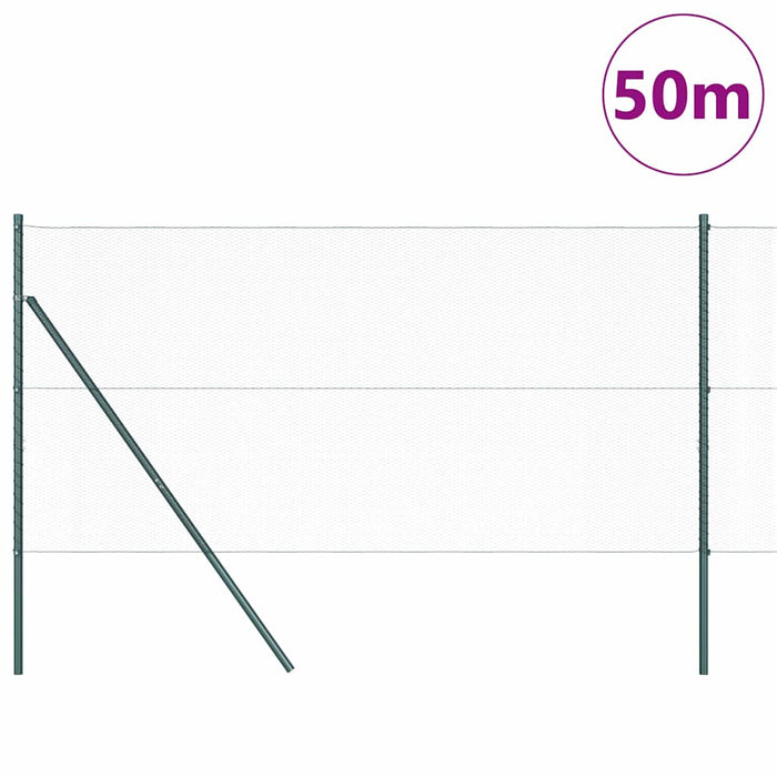 Îngrădire cu stâlpi Gri 1.4 x 50 m otel acoperit cu PVC - WALTI WALTI
