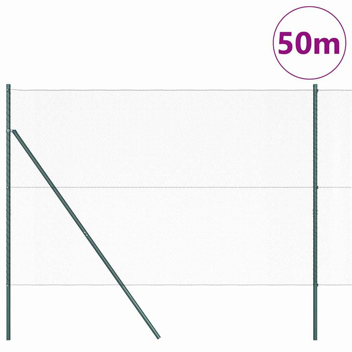 Îngrădire cu stâlpi Gri 1.5 x 50 m otel acoperit cu PVC - WALTI WALTI