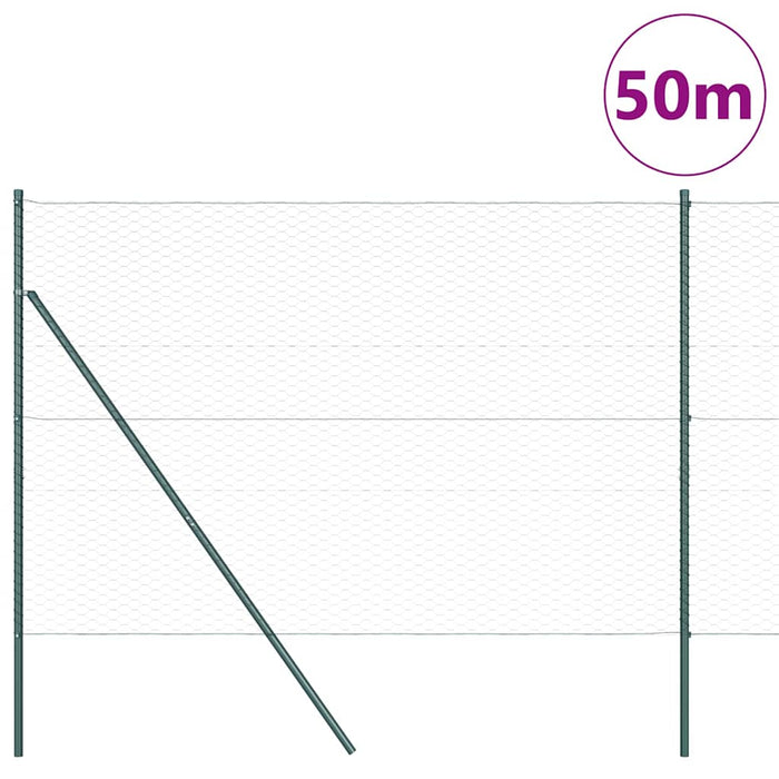 Îngrădire cu stâlpi Gri 1.5 x 50 m otel acoperit cu PVC - WALTI WALTI