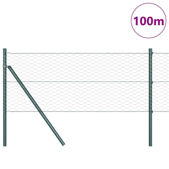 Îngrădire cu stâlpi Gri 0.6 x 100 m otel acoperit cu PVC - WALTI WALTI