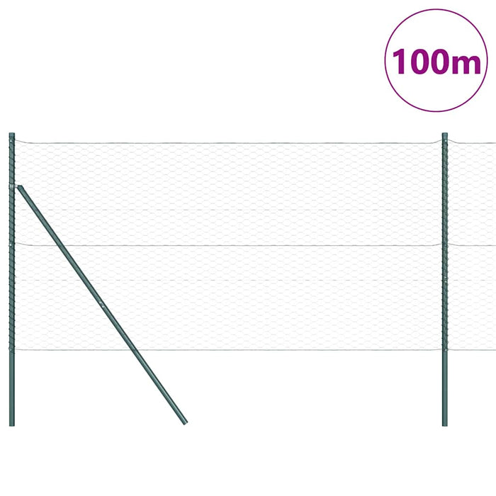 Stâlp de gard. Gri 100 x 1,4 m (plasă de 36 mm) Oțel și PVC - WALTI WALTI