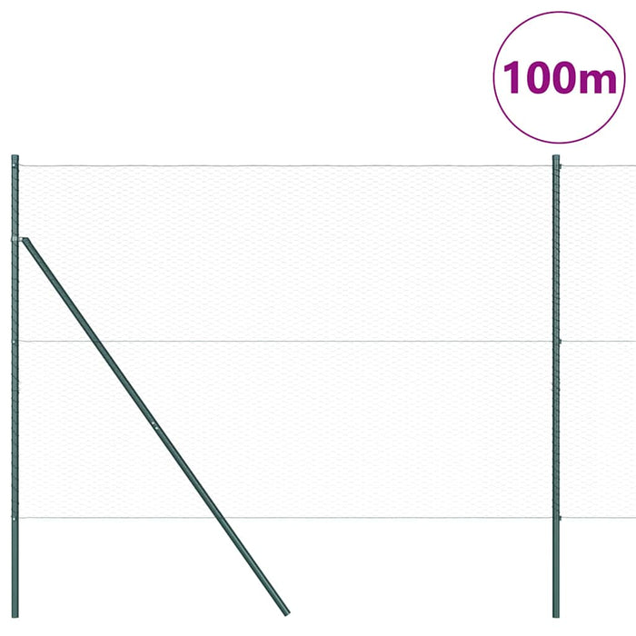 Îngrădire cu stâlpi Gri 1.5 x 100 m otel acoperit cu PVC - WALTI WALTI