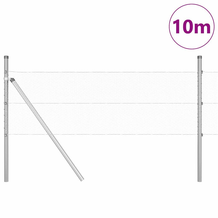 Îngrădire cu stâlpi Argintiu 0.5 x 10 m otel acoperit cu PVC - WALTI WALTI