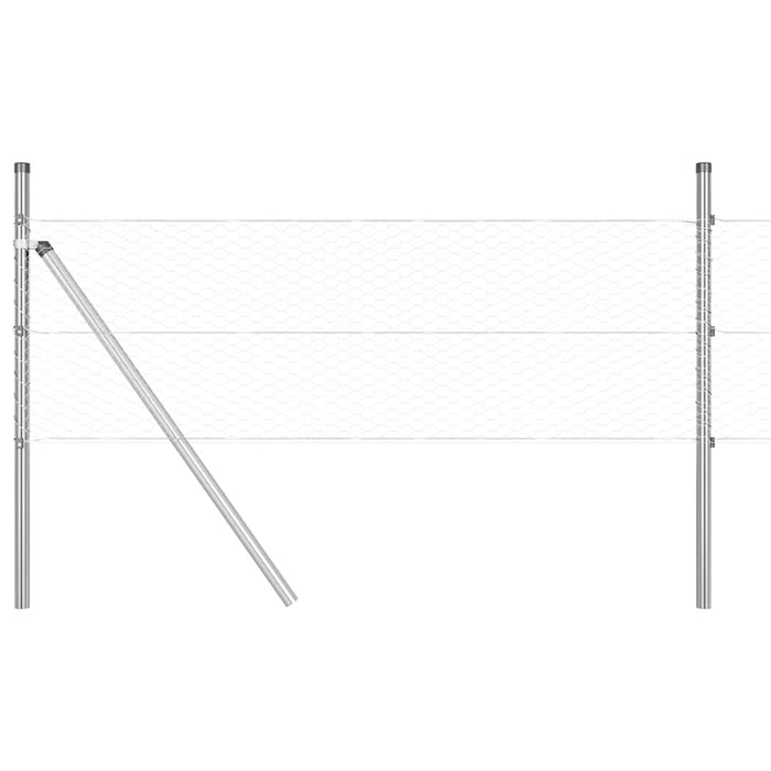 Îngrădire cu stâlpi Argintiu 0.5 x 10 m otel acoperit cu PVC - WALTI WALTI