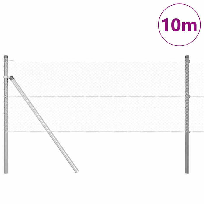 Îngrădire cu stâlpi Argintiu 0.6 x 10 m otel acoperit cu PVC - WALTI WALTI