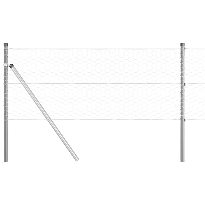 Îngrădire cu stâlpi Argintiu 0.6 x 10 m otel acoperit cu PVC - WALTI WALTI