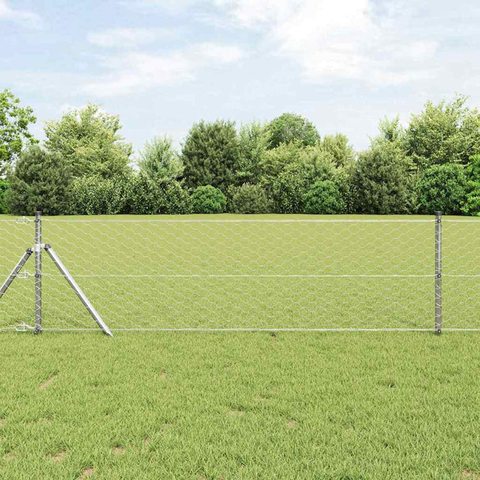 Îngrădire cu stâlpi Argintiu 0.6 x 10 m otel acoperit cu PVC - WALTI WALTI