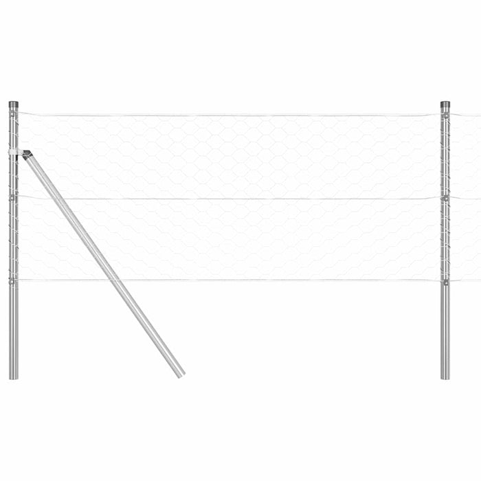 Îngrădire cu stâlpi Argintiu 0.6 x 10 m otel acoperit cu PVC - WALTI WALTI
