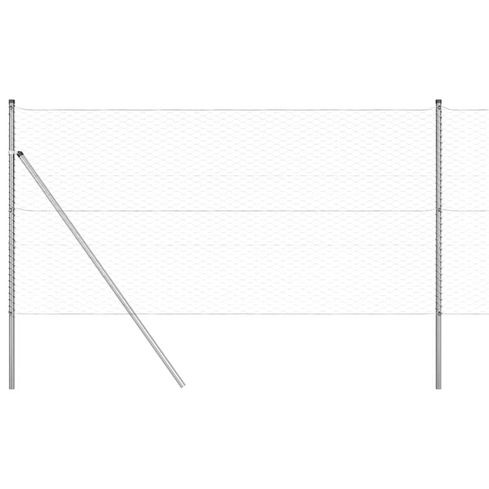 Îngrădire cu stâlpi Argintiu 1.2 x 10 m otel acoperit cu PVC - WALTI WALTI