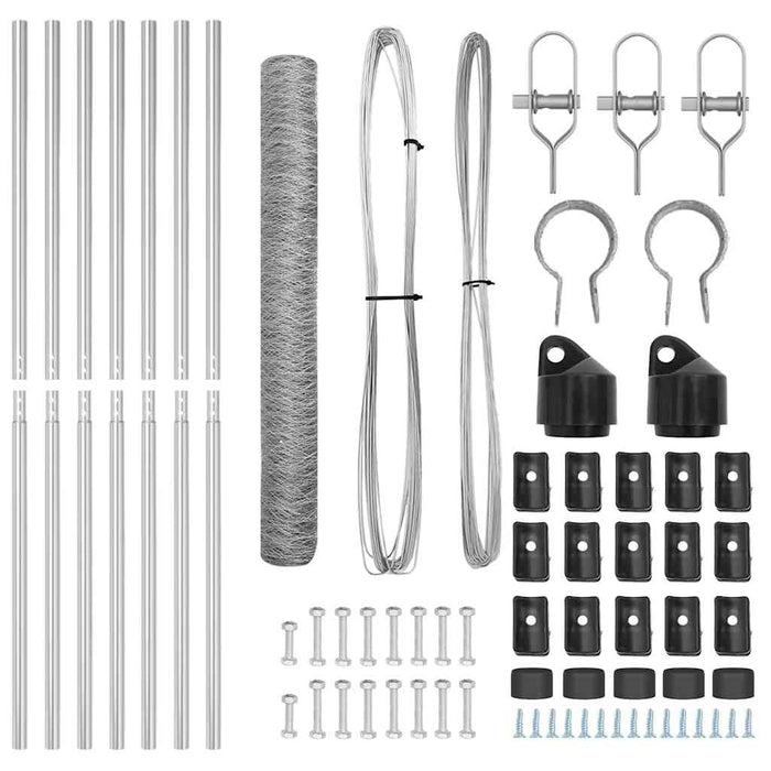 Îngrădire cu stâlpi Argintiu 1.2 x 10 m otel acoperit cu PVC - WALTI WALTI