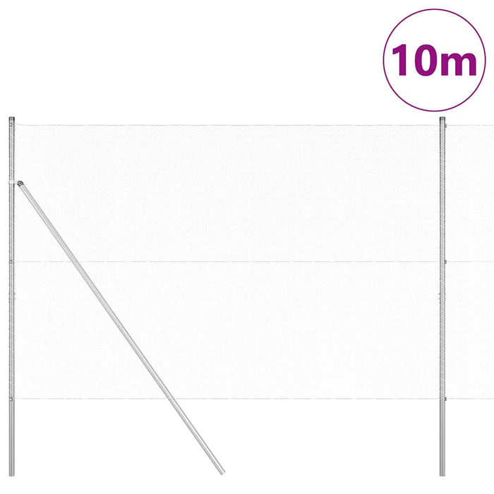 Îngrădire cu stâlpi Argintiu 1.5 x 10 m otel acoperit cu PVC - WALTI WALTI