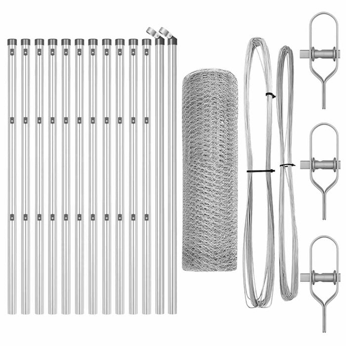 Îngrădire cu stâlpi Argintiu 0.6 x 25 m otel acoperit cu PVC - WALTI WALTI