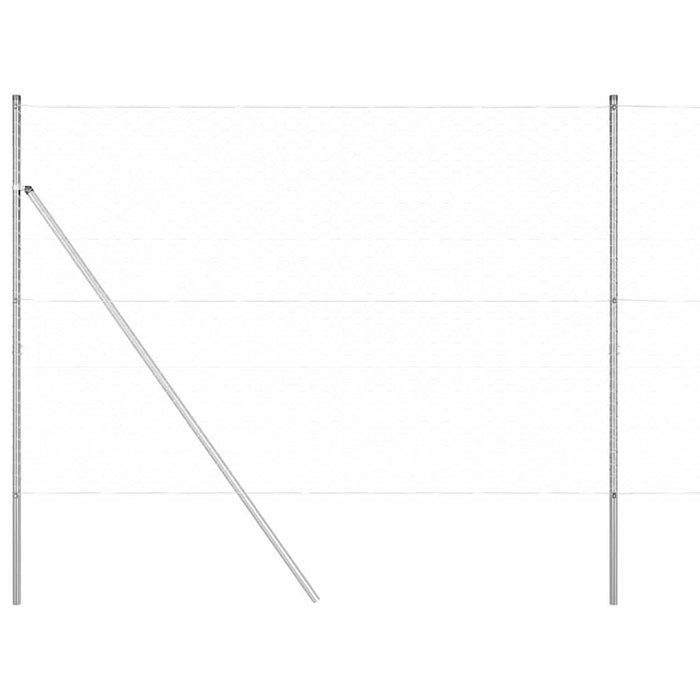 Îngrădire cu stâlpi Argintiu 1.5 x 25 m otel acoperit cu PVC - WALTI WALTI