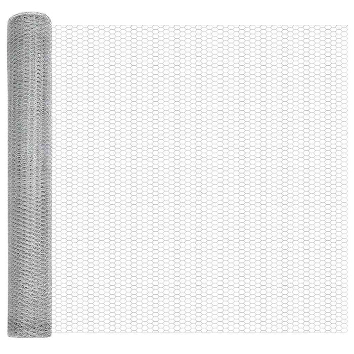 Îngrădire cu stâlpi Argintiu 1 x 50 m otel acoperit cu PVC - WALTI WALTI