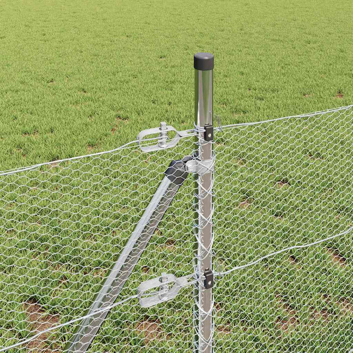 Fixare pentru gard hexagonal 100 x 0,6 m Oțel Galvanizat Plasă WALTI