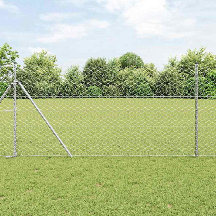 Îngrădire cu stâlpi Argintiu 1.2 x 100 m otel acoperit cu PVC - WALTI WALTI