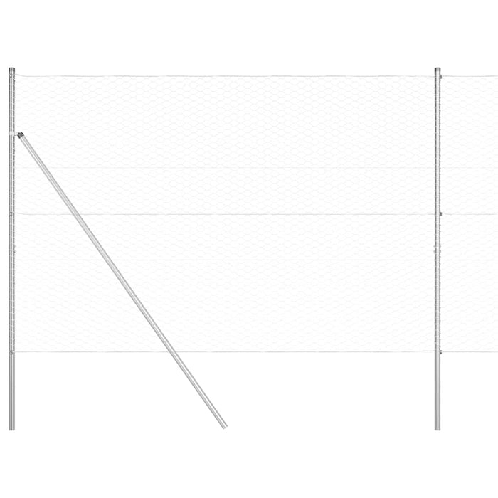 Îngrădire cu stâlpi Argintiu 1.6 x 100 m otel acoperit cu PVC - WALTI WALTI