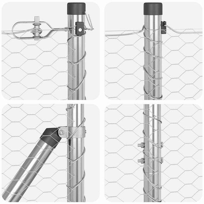 Stâlp de gard. Argintiu - WALTI WALTI