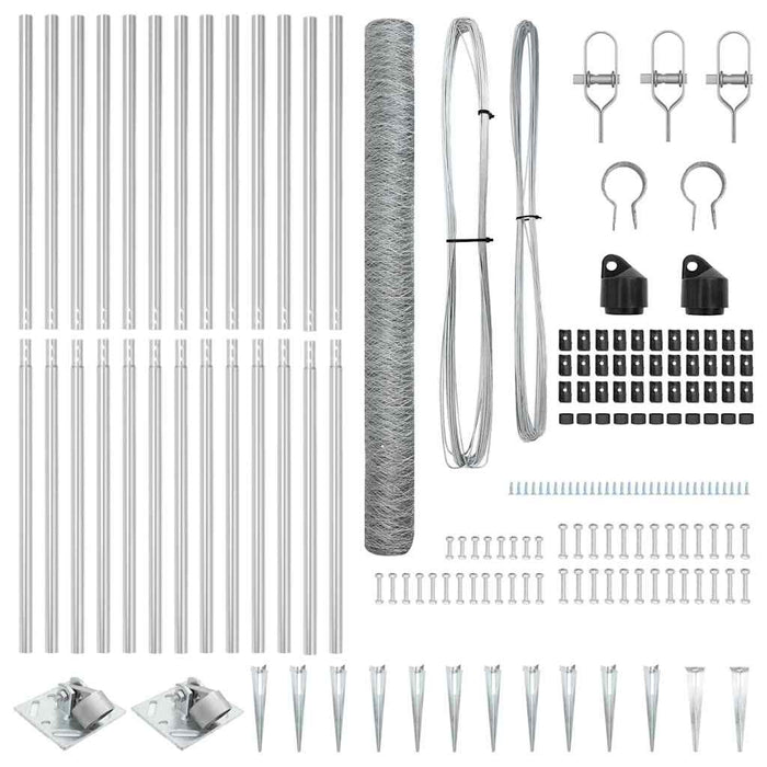 Stâlp de gard. Argintiu - WALTI WALTI
