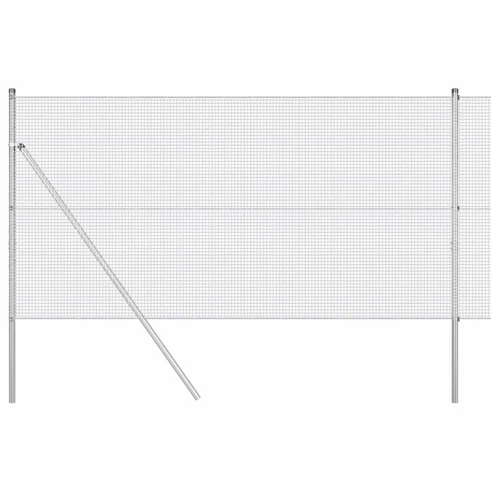 Stâlp de gard. Argintiu 10 x 1 m (plasă de 16 x 16 mm) Oțel - WALTI WALTI
