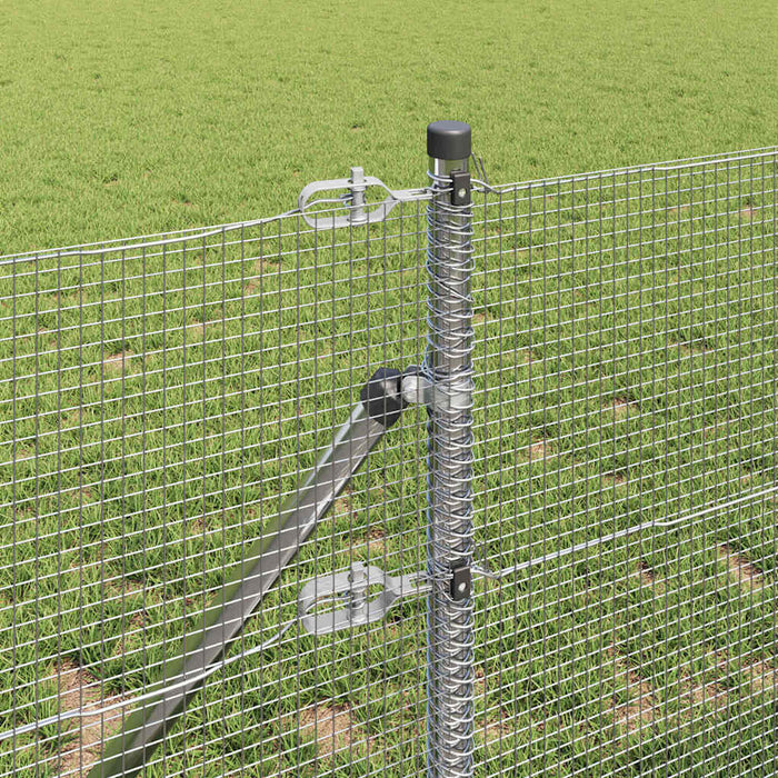 Îngrădire cu stâlpi Argintiu 0.5 x 100 m Oțel - WALTI WALTI