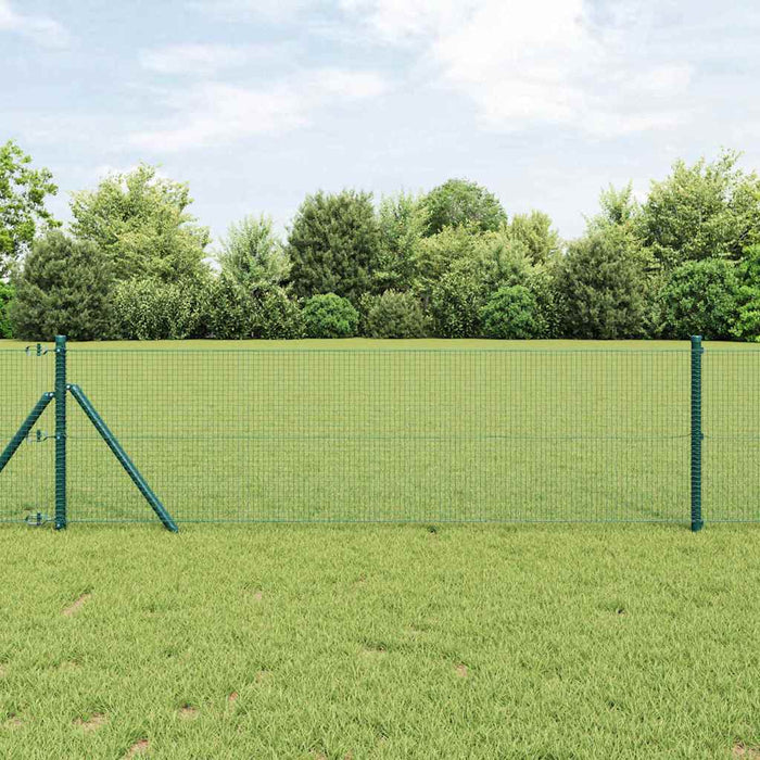 Îngrădire cu stâlpi Verde 0.8 x 10 m Oțel - WALTI WALTI