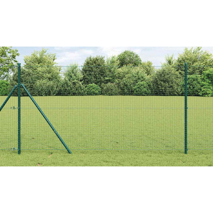 Îngrădire cu stâlpi Verde 1 x 10 m Oțel - WALTI WALTI