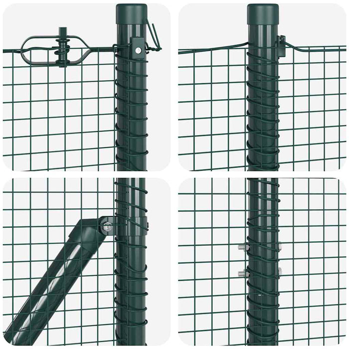 Îngrădire cu stâlpi Verde 1.2 x 10 m Oțel - WALTI WALTI