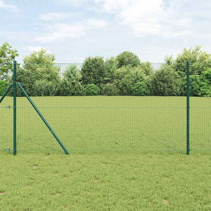 Îngrădire cu stâlpi Verde 1.4 x 10 m Oțel - WALTI WALTI