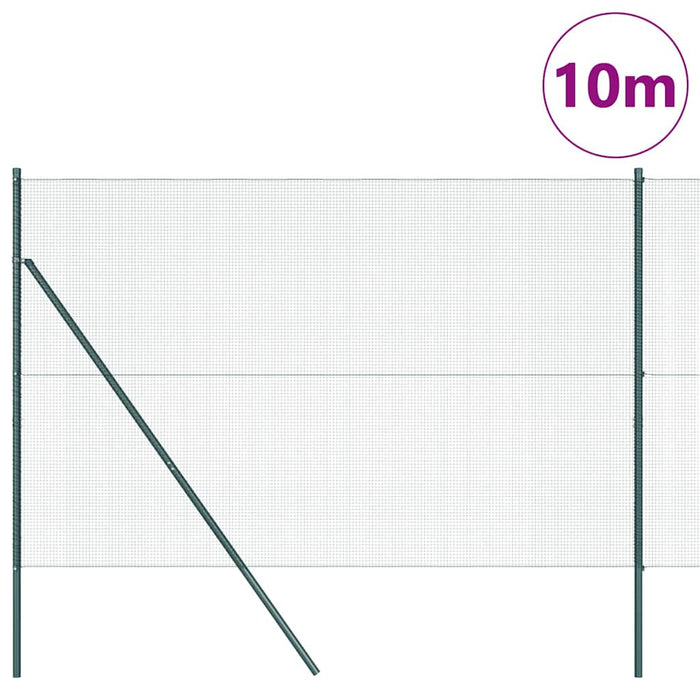 Îngrădire cu stâlpi Verde 1.6 x 10 m Oțel - WALTI WALTI
