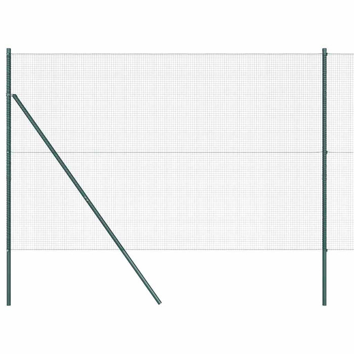 Gard din sârmă sudată cu 7 stâlpi Verde 1.6x10 m Oțel - WALTI WALTI