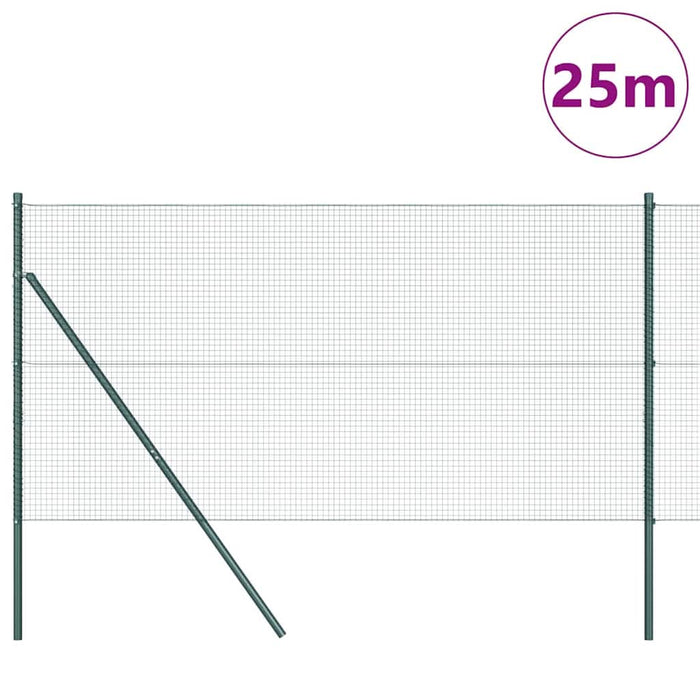 Îngrădire cu stâlpi Verde 1.2 x 25 m Oțel - WALTI WALTI