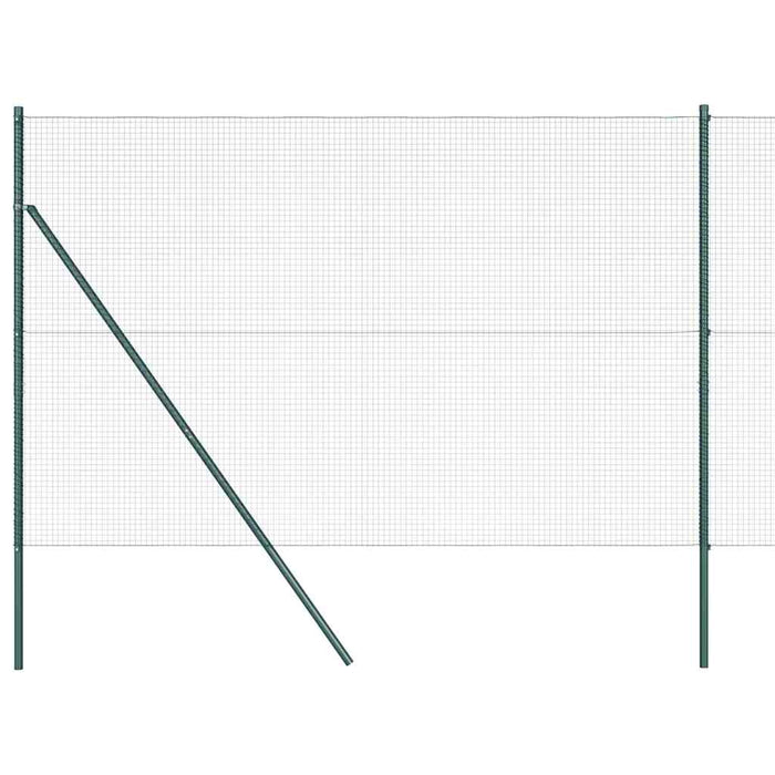 Îngrădire cu stâlpi Verde 1.5 x 25 m Oțel - WALTI WALTI