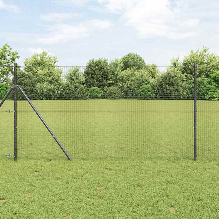 Stâlp de gard. Gri 25 x 1 m ( plasă de 25 x 25 mm) Oțel WALTI