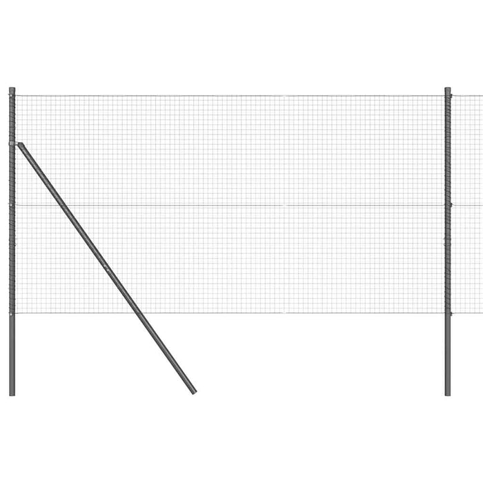 Stâlp de gard. Gri 25 x 1 m ( plasă de 25 x 25 mm) Oțel WALTI