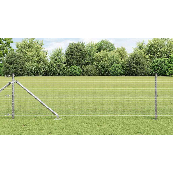 Stâlp de gard. Argintiu 10 x 0,5 m (plasă de 25 x 25 mm) Oțel - WALTI WALTI