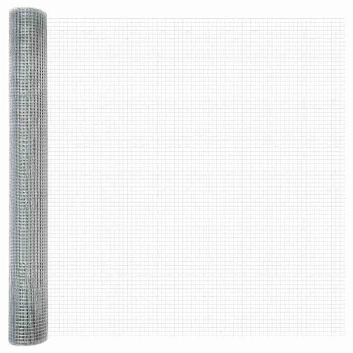 Stâlp de gard. Argintiu 25 x 1,2 m (plasă de 12 x 12 mm) Oțel - WALTI WALTI