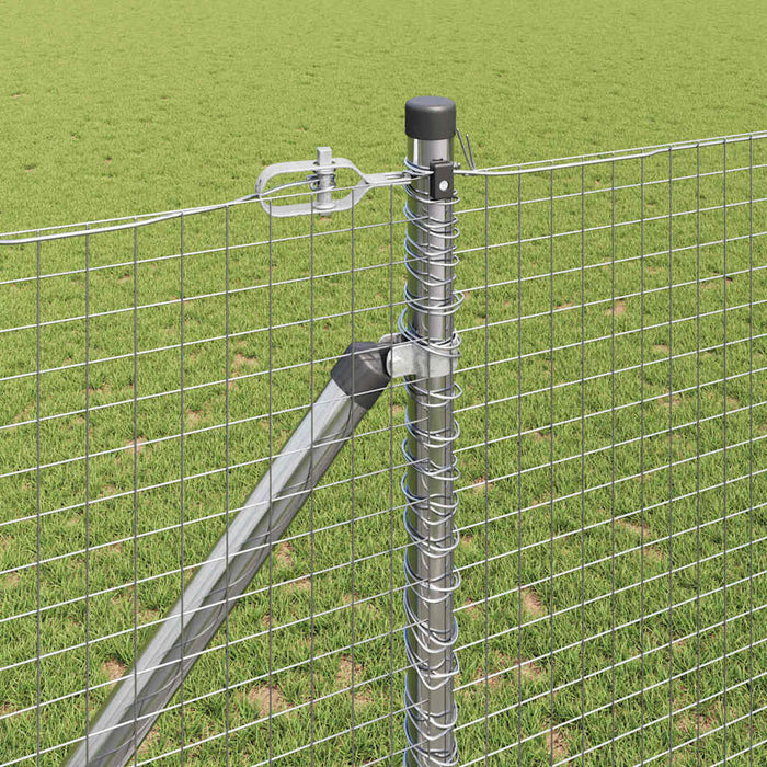Stâlp de gard. Argintiu 25 x 1,2 m (25 x 25 mm plasă) Oțel - WALTI WALTI