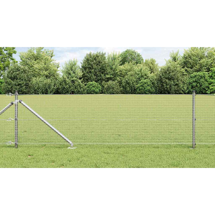 Stâlp de gard. Argintiu 50 x 0,5 m ( plasă 19 x 19 mm) Oțel - WALTI WALTI