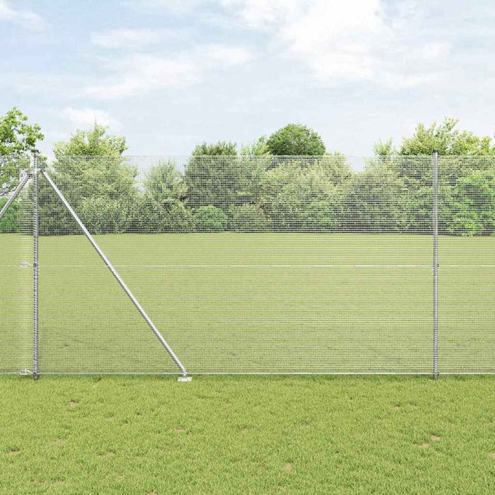 Stâlp de gard. Argintiu 50 x 1,5 m ( plasă 12 x 12 mm) Oțel - WALTI WALTI
