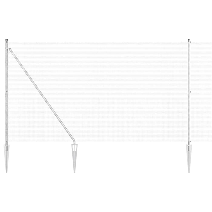 Stâlp de gard. Argintiu 50 x 1,5 m ( plasă 12 x 12 mm) Oțel - WALTI WALTI