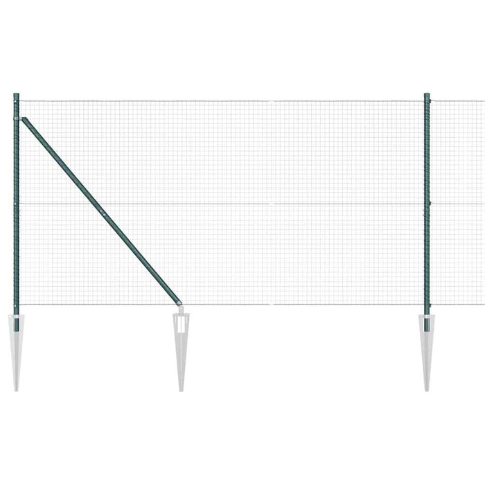 Stâlp de gard. Verde 10 x 1,2 m (25 x 25 mm plasă) Oțel și PVC - WALTI WALTI