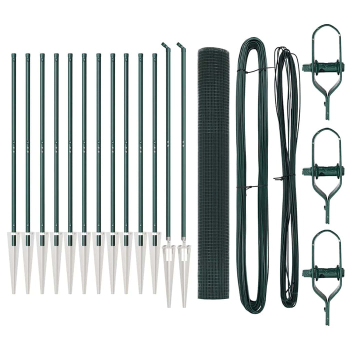 Stâlp de gard. Verde 25 x 1 m (plasă de 19 x 19 mm) Oțel - WALTI WALTI