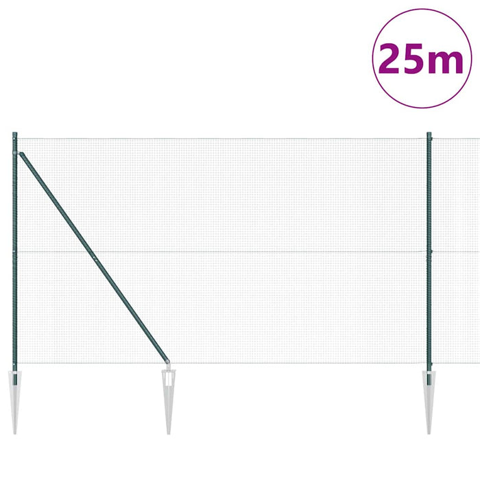 Stâlp de gard. Verde 25 x 1,6 m (plasă de 16 x 16 mm) - WALTI WALTI