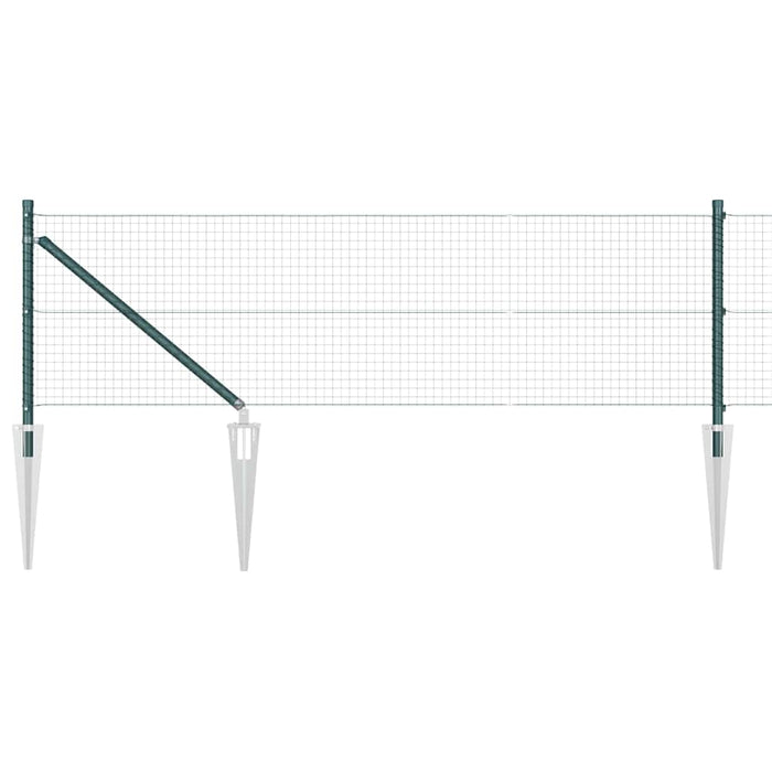 Stâlp de gard. Verde 50 x 0,5 m (25 x 25 mm plasă) Oțel și PVC - WALTI WALTI