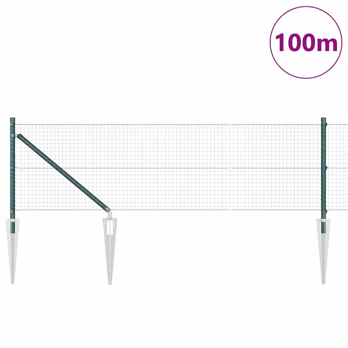 Stâlp de gard. Verde 100 x 0,5 m (plasă de 25 x 25 mm) - WALTI WALTI