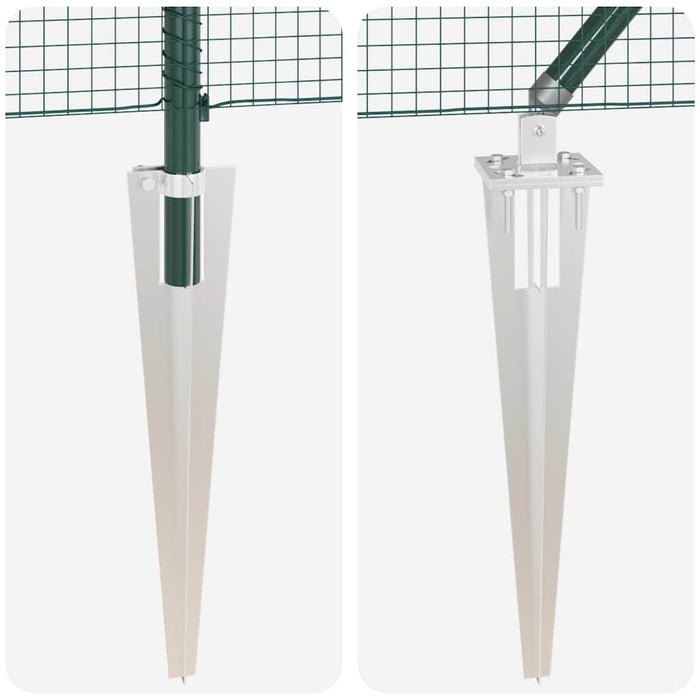 Stâlp de gard. Verde 100 x 0,6 m (plasă 19 x 19 mm) Oțel și PVC - WALTI WALTI